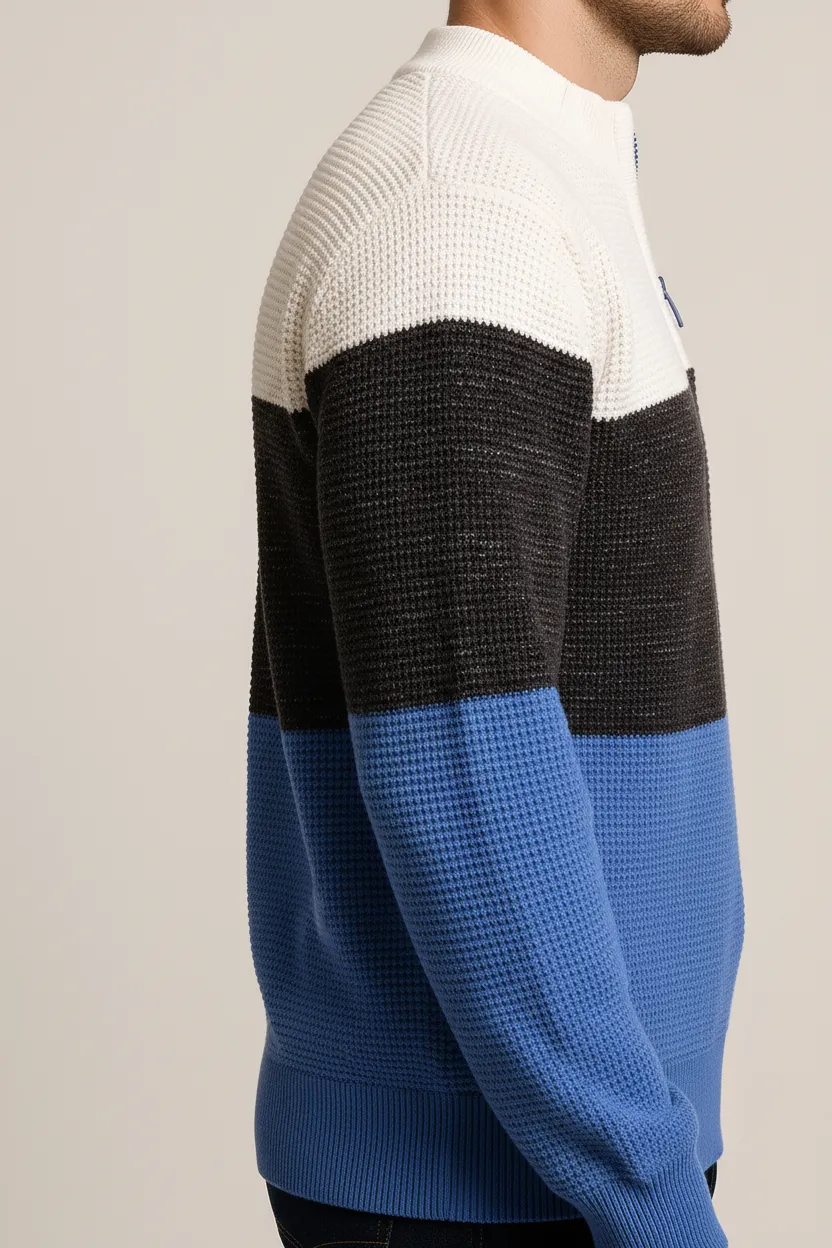 kintted sweater with zip4