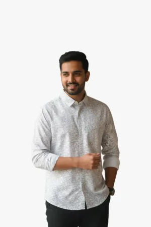 Men’s Printed Cotton Shirt | Stylish Full Sleeve Casual & Formal Wear Shirt